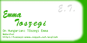 emma toszegi business card